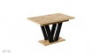 Трапезна маса Лареа разтегателни дъб артисан с черно - изглед 3 - МебелМаг Трапезна маса Лареа разтегателни дъб артисан с черно - изглед 3
