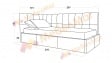 Тапицирано легло 90/200 Борко с включен матрак Бонел 90/200 кафяв - изглед 4