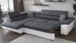 Ъглов диван Едуард с посока сив с бяло - изглед 4