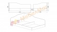 Ъглово легло 120/190 Тексас с включен матрак Бонел 120/190 мока с лате - изглед 4