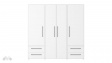 Гардероб Мокарис четирикрилни бял - изглед 4 - МебелМаг Гардероб Мокарис четирикрилни бял - изглед 4