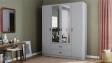 Гардероб Скай четирикрилни нардо сив - изглед 1 - МебелМаг Гардероб Скай четирикрилни нардо сив - изглед 1