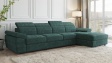 Ъглов диван Джент с посока зелен - изглед 1