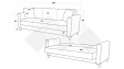 Диван Долче триместни зелен със сиво - изглед 5