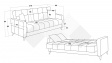 Диван Ламина триместни графит - изглед 6