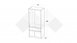 Гардероб Нокс двукрилни силк лайт със силк неро - изглед 3