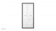 Гардероб Требия двукрилни сив с бял гланц - изглед 2