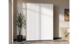 Гардероб Хомано с плъзгащи врати бял - изглед 2 - МебелМаг Гардероб Хомано с плъзгащи врати бял - изглед 2