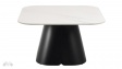 Холна маса Салинас бял с черен мат - изглед 2 - МебелМаг Холна маса Салинас бял с черен мат - изглед 2