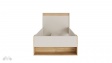 Легло с чекмеджета 90/200 Векслин пясък с дъб маувела - изглед 3