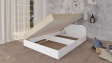 Легло 144/190 Шайн с включен матрак Бонел 144/190 бял гланц - изглед 2 - МебелМаг Легло 144/190 Шайн с включен матрак Бонел 144/190 бял гланц - изглед 2