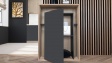 Нисък шкаф Фамо сонома арвен с графит и карбон мат - изглед 2 - МебелМаг Нисък шкаф Фамо сонома арвен с графит и карбон мат - изглед 2