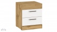 Нощен шкаф Моник златен дъб с бяло - изглед 2 - МебелМаг Нощен шкаф Моник златен дъб с бяло - изглед 2