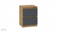 Нощен шкаф Никола златен дъб с антрацит - изглед 2