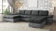 П-образен диван Савона с посока графит със сиво - изглед 2 - МебелМаг П-образен диван Савона с посока графит със сиво - изглед 2