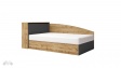 Приста с ракла 120/190 Борей с включен матрак Бонел 120/190 дъб вотан светъл с антрацит - изглед 1 - МебелМаг Приста с ракла 120/190 Борей с включен матрак Бонел 120/190 дъб вотан светъл с антрацит - изглед 1