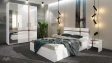 Спален комплект Енцо бял гланц с денвър - изглед 1