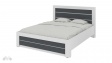 Спалня 160/200 Никола с включен матрак Бонел 160/200 бял с антрацит - изглед 1 - МебелМаг Спалня 160/200 Никола с включен матрак Бонел 160/200 бял с антрацит - изглед 1