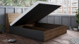 Спалня с ракла 180/200 Хироу с включен матрак Бонел 180/200 дъб вотан с черно шагре - изглед 5 - МебелМаг Спалня с ракла 180/200 Хироу с включен матрак Бонел 180/200 дъб вотан с черно шагре - изглед 5