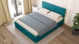 Тапицирана спалня 160/200 Фиорела с включен матрак Бонел 160/200 тюркоаз - изглед 3 - МебелМаг Тапицирана спалня 160/200 Фиорела с включен матрак Бонел 160/200 тюркоаз - изглед 3