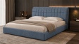 Тапицирана спалня 180/200 Милоа с включен матрак Sleep Nuvia 180/200 син - изглед 1