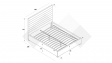 Тапицирана спалня 160/200 Зерина с включен матрак Sleep Nuvia 160/200 сив - изглед 3