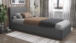 Тапицирано легло 90/200 Коко с включен матрак Бонел 90/200 сив - изглед 1 - МебелМаг Тапицирано легло 90/200 Коко с включен матрак Бонел 90/200 сив - изглед 1