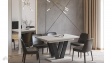 Трапезна маса Лареа разтегателни кашмир с черно - изглед 1 - МебелМаг Трапезна маса Лареа разтегателни кашмир с черно - изглед 1