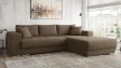Ъглов диван Бомбай с посока кафяв - изглед 1 - МебелМаг Ъглов диван Бомбай с посока кафяв - изглед 1