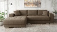 Ъглов диван Бомбай с посока кафяв - изглед 2 - МебелМаг Ъглов диван Бомбай с посока кафяв - изглед 2