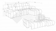 Ъглов диван Кобе с посока сив - изглед 6