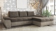 Ъглов диван Савона с посока кафяв със светло кафяво - изглед 1