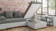 Ъглов диван Селин сив със светло сиво - изглед 5