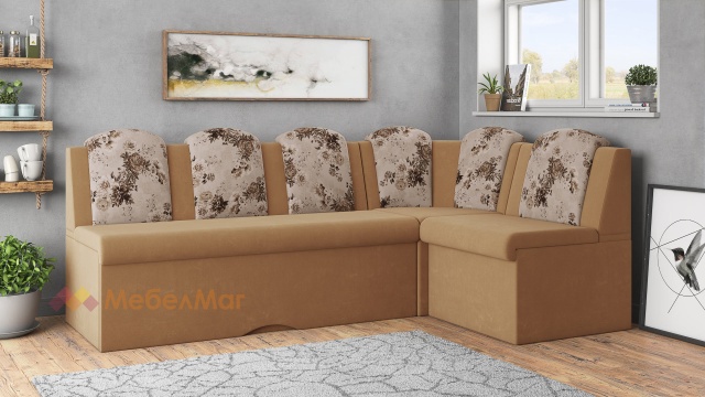 Кухненски ъгъл Гери универсален ъгъл светло кафяво