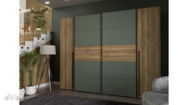 Гардероб Арагона четирикрилни дъб маувела с олив