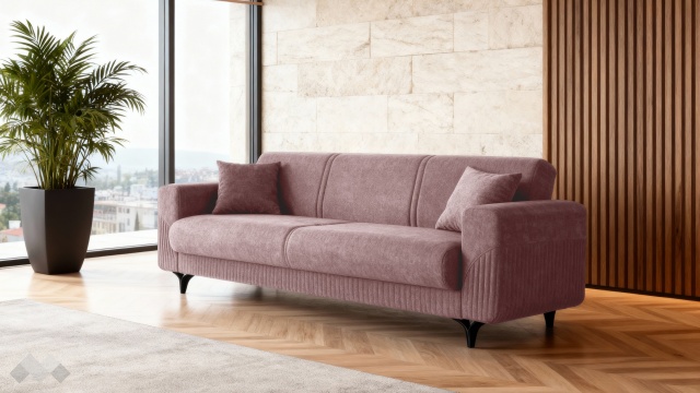 Диван Атон триместни лилав - МебелМаг Диван Атон триместни лилав