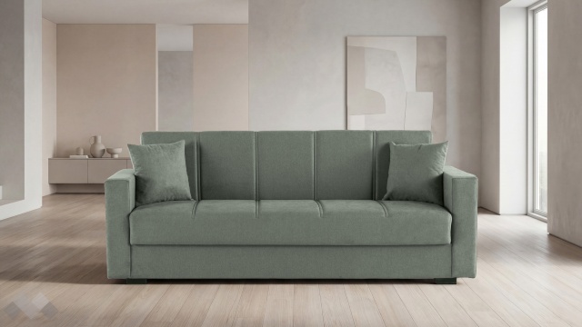 Диван Фиорина триместни зелен