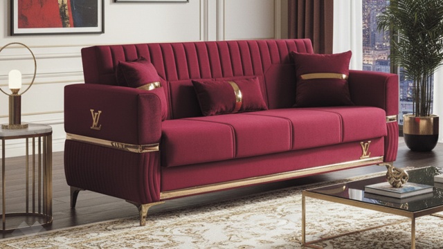 Диван Верино триместни червен