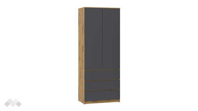 Гардероб Никола двукрилни златен дъб с антрацит