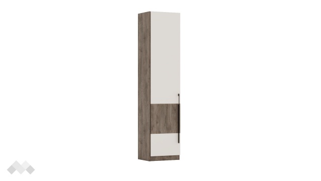 Гардероб Комо еднокрилни орех селект тъмен с кашмир - МебелМаг Гардероб Комо еднокрилни орех селект тъмен с кашмир