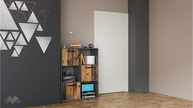 Етажерка Ерик олд стайл с графит