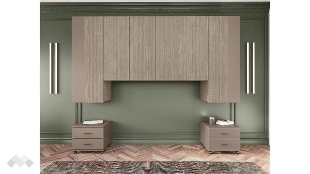 Гардероб Зак шесткрилни мока с лате - МебелМаг Гардероб Зак шесткрилни мока с лате