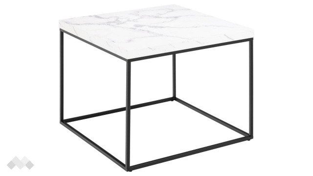 Холна маса Бароса бял мрамор с черно