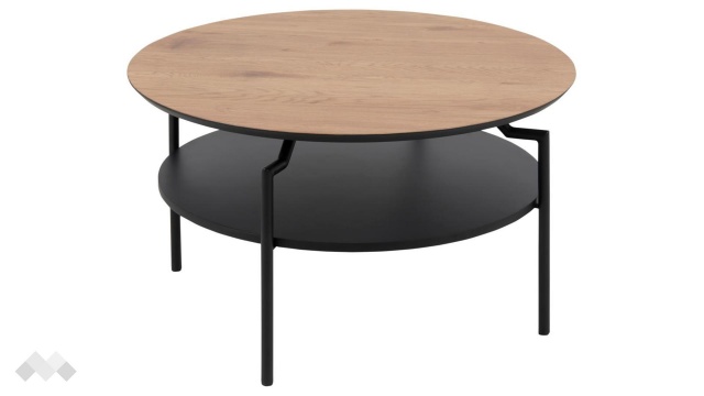 Холна маса Голди тъмен дъб с черно