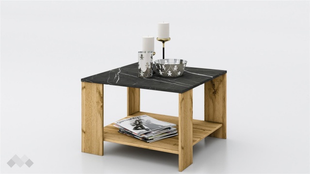 Холна маса Лерида дъб дакота с мрамор