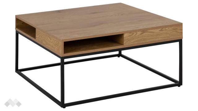 Холна маса Уилфорд дъб натурал с черен дъб