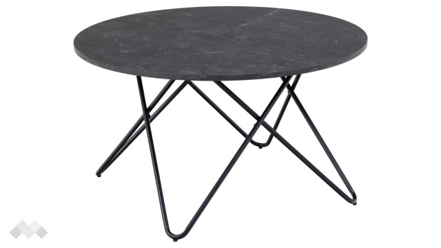 Холна маса Вире черен мрамор с черен мат - МебелМаг Холна маса Вире черен мрамор с черен мат