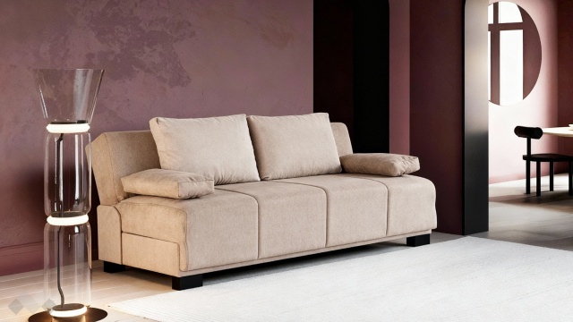 Клик-клак канапе Бостън триместни кафяв - МебелМаг Клик-клак канапе Бостън триместни кафяв