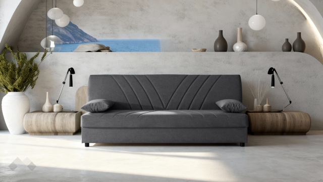 Клик-клак канапе Фиджи триместни сив