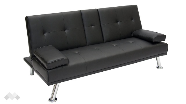 Клик-клак канапе Лийн двуместни черен - МебелМаг Клик-клак канапе Лийн двуместни черен